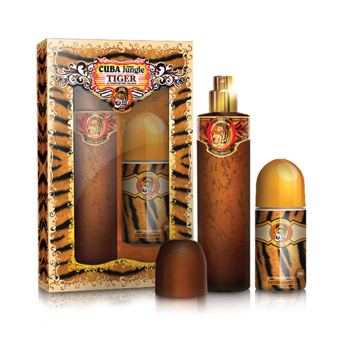 Cuba Jungle Tiger zestaw woda perfumowana spray 100 ml + dezodorant roll-on 50 ml