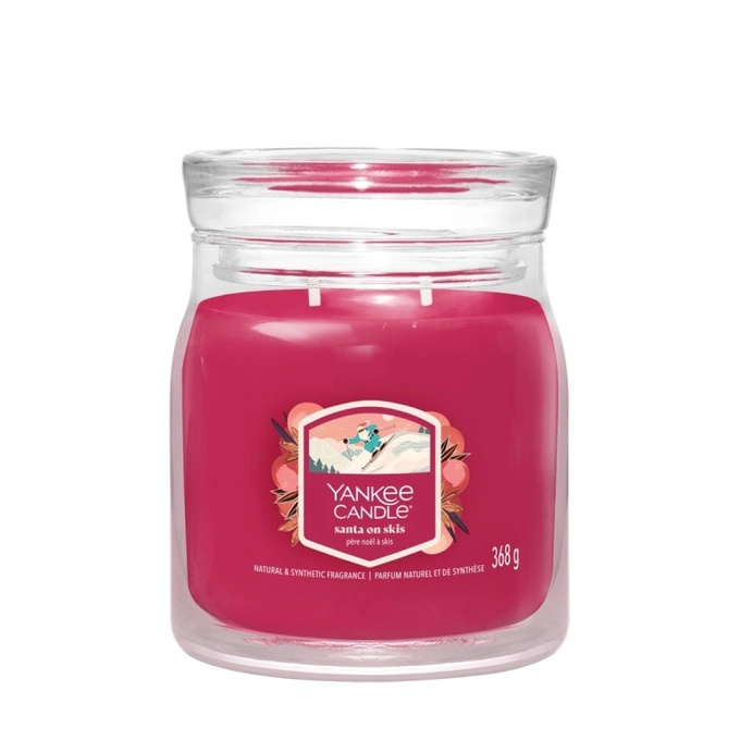 Yankee Candle Signature – Świeca średnia Santa on Skis, 368 g
