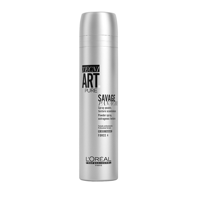 Tecni Art Pure Savage Panache Powder Spray bezzapachowy puder w sprayu nadający objętość włosom Force 4 250 ml