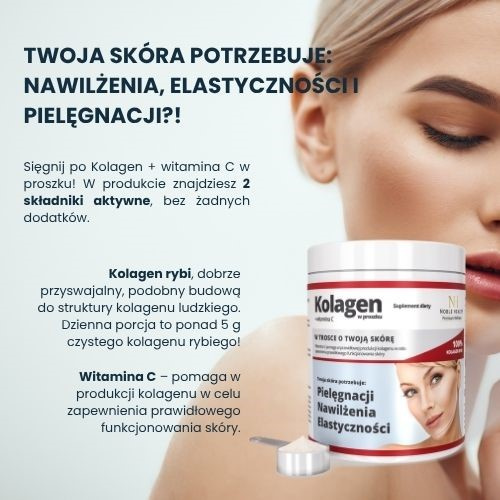 Noble Health Kolagen w proszku + wit. C 100 g