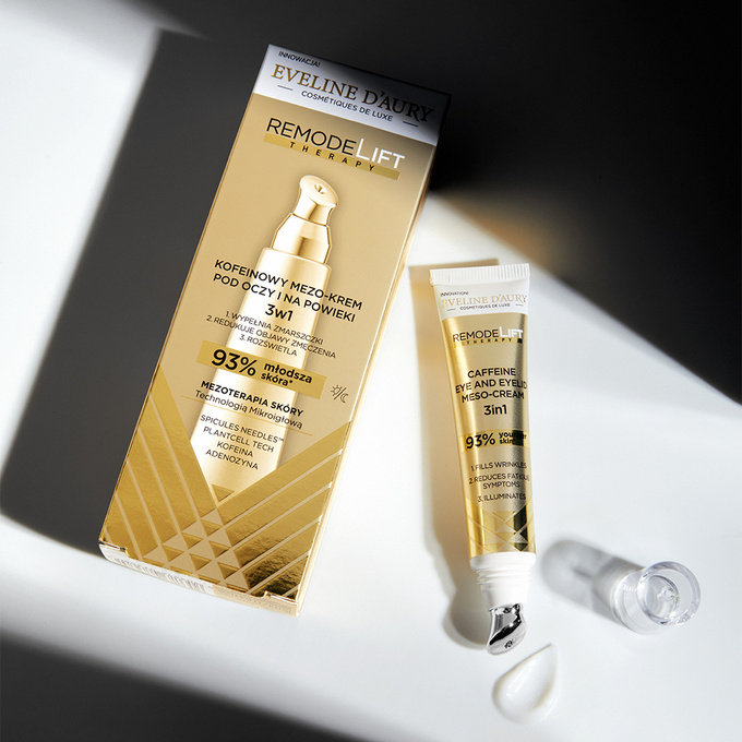 Eveline d'Aury Remodelift Therapy Kofeinowy mezo-krem pod oczy 3w1, 15 ml