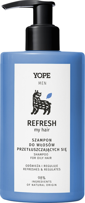 Yope Men Refresh My Hair Szampon Przetłuszczanie, 300 ml