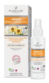 Floslek Spray z arniką 20% active formula na rozszerzone naczynka, zaczerwienienia, zasinienia 100 ml