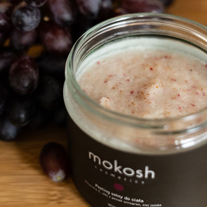 Mokosh Peeling solny do ciała Winogrono, 300 g