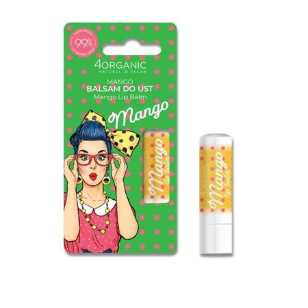 4organic Pin-up Girl Natural lip balm Mango 5g