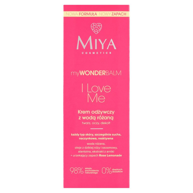 Miya myWONDERBALM - Krem odżywczy z wodą różaną, 75 ml
