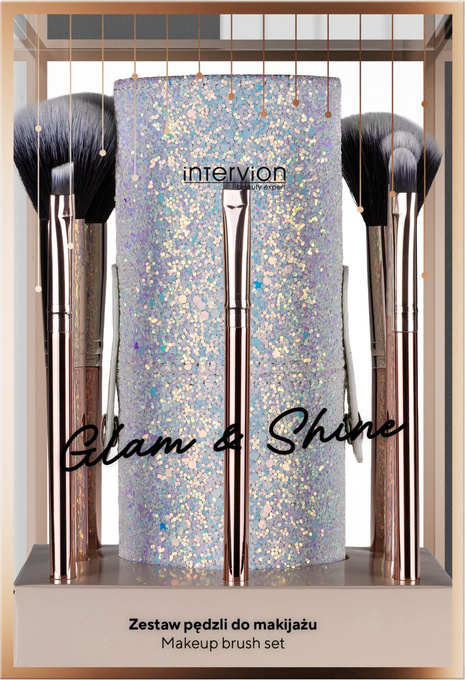 intervion Zestaw pędzli do makijażu z etui - Glam&Shine