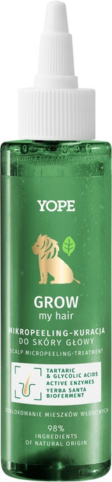 YOPE Grow My Hair Mikropiling-Kuracja do skóry głowy,  115 ml