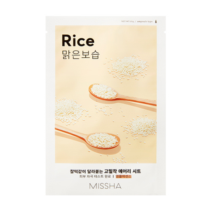 MISSHA Airy Fit Sheet Mask, maseczka w płachcie Rice, 1 szt