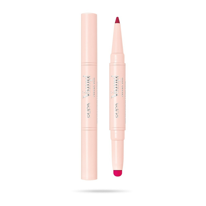 PUPA Milano Vamp! Creamy Duo Pomadka i konturówka do ust - 012 Cherry Red, 10 g