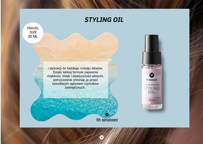 HH SIMONSEN Olejek Do Stylizacji Włosow,Wersja Podróżna 30 ml