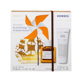 Korres Zestaw Black Pepper - Woda toaletowa dla mężczyzn & Balsam po goleniu