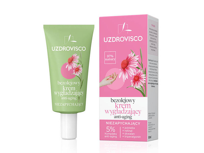 UZDROVISCO Bezolejowy krem wygładzający anti-aging, niezapychający 50 ml