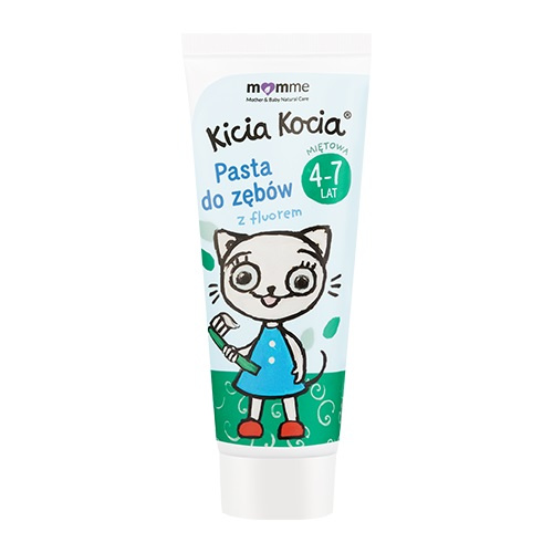 MomMe Kicia Kocia pasta do zębów z fluorem 4-7 lat Mięta 50ml