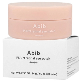 Abib PDRN Retinal Eye Patch Glow Jelly - Hydrożelowe płatki pod oczy z PDRN i retinalem, 60 szt