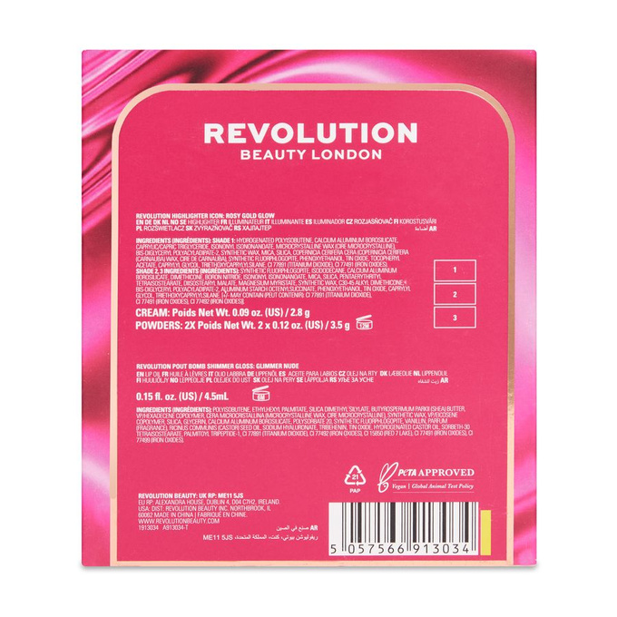 REVOLUTION Golden Glam Duo – zestaw do makijażu