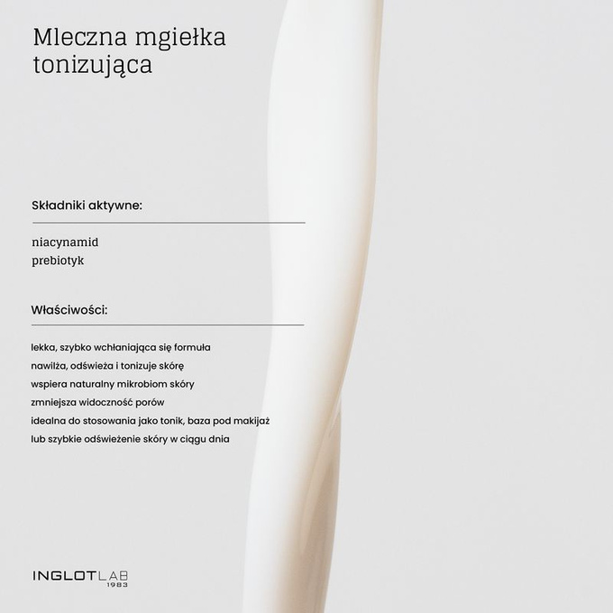 INGLOT Mleczna mgiełka tonizująca do twarzy, 100 ml