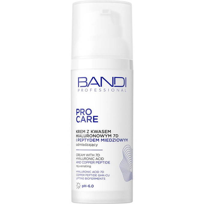 Bandi Pro Care krem z kwasem hialuronowym 7D i peptydem miedziowym, 50 ml