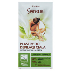 Sensual plastry do depilacji ciała włosy mocne 12szt + tubka z oliwką łagodzącą 10 ml