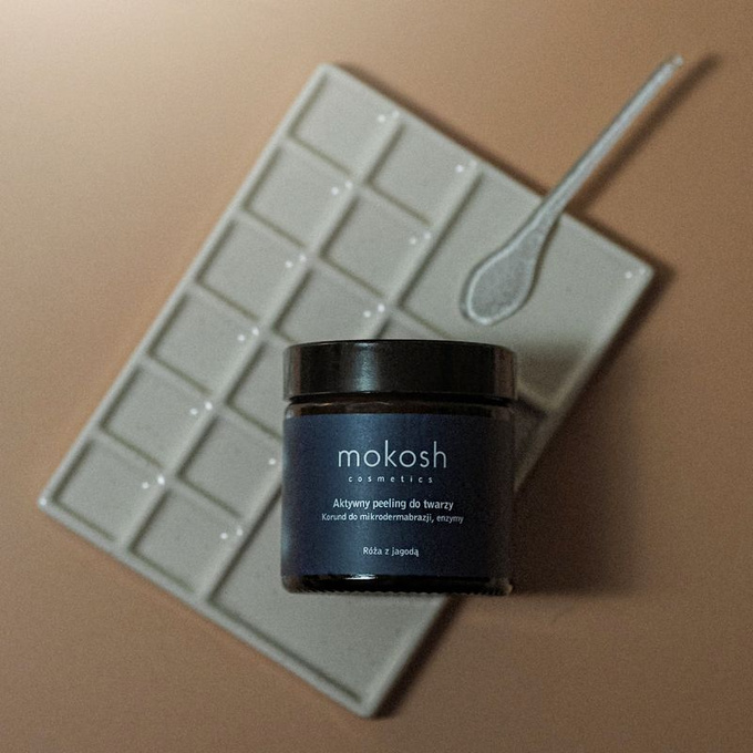 Mokosh Aktywny peeling do twarzy Róża z jagodą, 60 ml