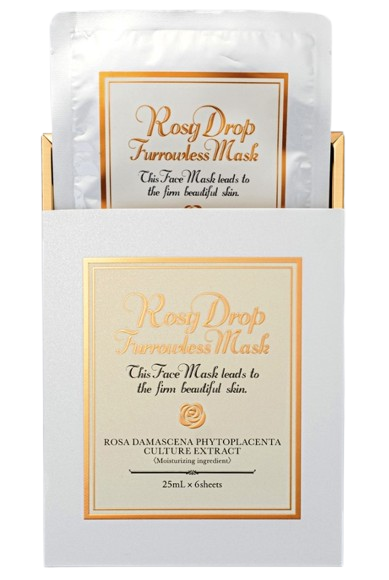 Rosy Drop Furrowless Mask, maska na twarz w płachcie, 6 sztuk