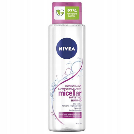 Micelarny szampon wzmacniający do włosów ła mliwych i wrażliwej skóry głowy 400 ml