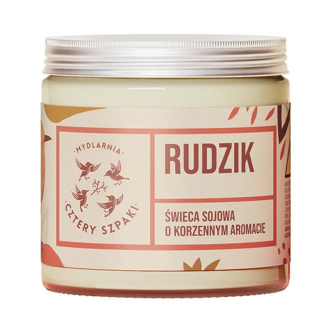 4 Szpaki Rudzik naturlana świeca sojowa korzenna