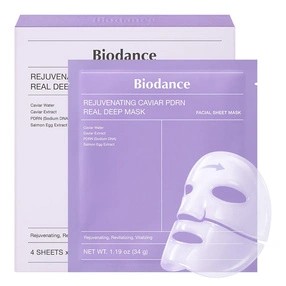 BIODANCE Rejuvenating Caviar PDRN Real Deep Mask Hydrożelowa maska w płachcie, 4 szt