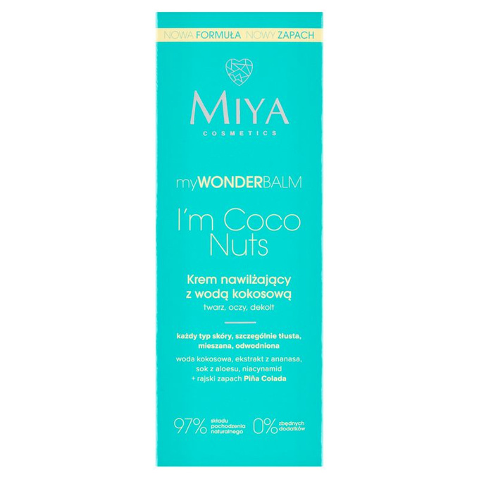 Miya myWONDERBALM - Krem nawilżający z wodą kokosową, 75 ml