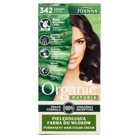 Naturia Organic pielęgnująca farba do włosów 342 Kawowy