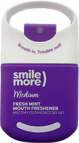HISKIN SMILE MORE odświeżacz do ust - Medium fresh mint (fioletowy), 20 ml