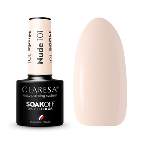 Claresa Soak Off UV/LED Nude lakier hybrydowy 101 5g