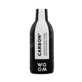 WOOM Carbon+ Wybielający płyn do płukania z węglem aktywnym, 500 ml