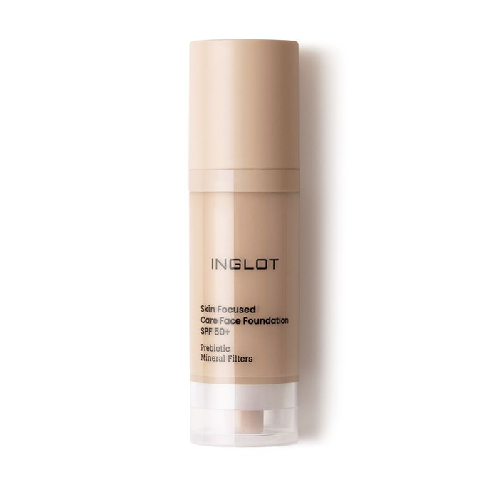 INGLOT Pielęgnacyjny podkład do twarzy Skin Focused SPF 50+ 303 Porcelain Beige, 30 ml