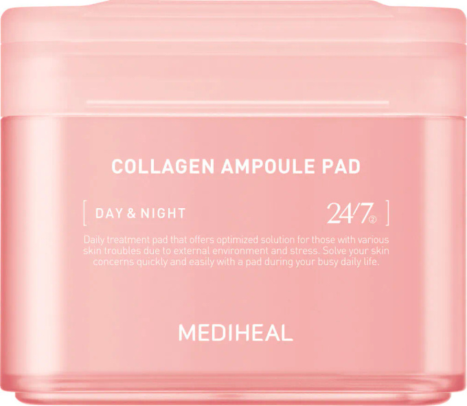 MEDIHEAL Collagen Ampoule Pad Płatki do twarzy, 100 szt