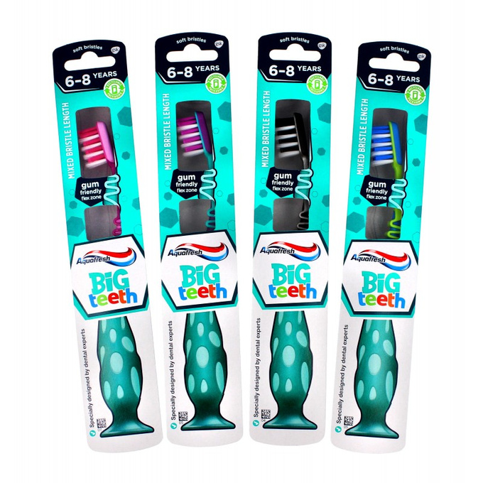 Aquafresh Big Teeth szczoteczka do zębów dla dzieci 6-8 lat Soft