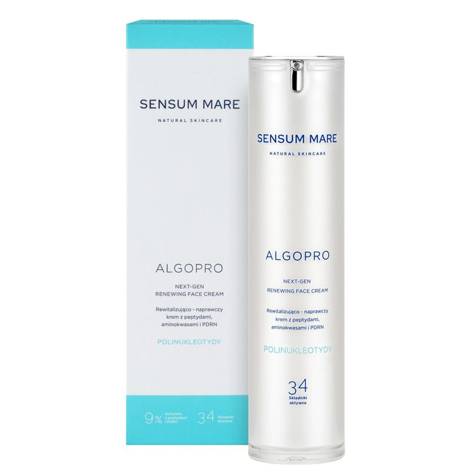 Sensum Mare ALGOPRO
Rewitalizująco-naprawczy krem z kompleksem peptydowym, 50 ml