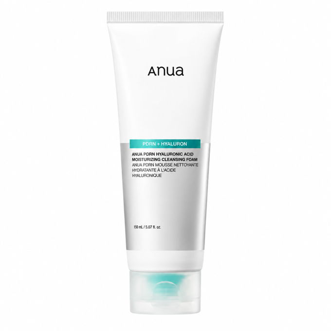 Anua PDRN Hyaluronic Acid Moisturizing Cleansing Foam Pianka do mycia twarzy, 150 ml