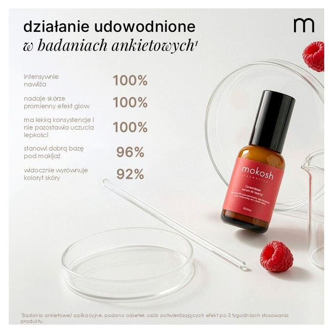 Mokosh Ceramidowe serum do twarzy Malina, 30 ml