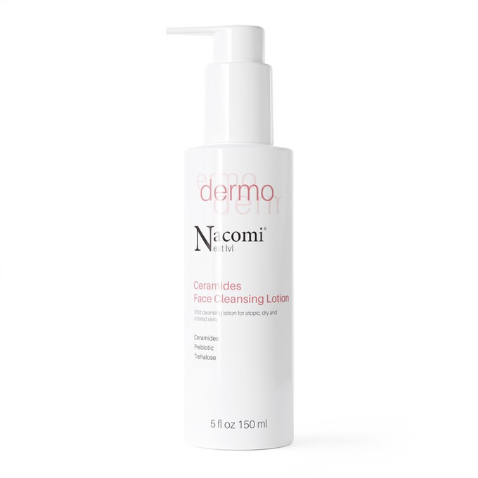 Nacomi Next Lvl Dermo Łagodna emulsja oczyszczająca do cery atopowej, suchej i podrażnionej, 150 ml
