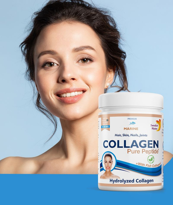 Swedish Nutra Collagen Powder Marine Kolagen morski w proszku, 300 g