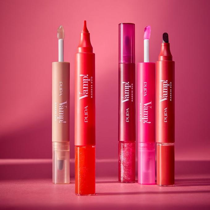 PUPA Milano Vamp! Marker Duo 002 Frozen Rose, 4 ml