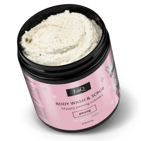 LaQ PIWONIA myjący peeling cukrowy, 220 g