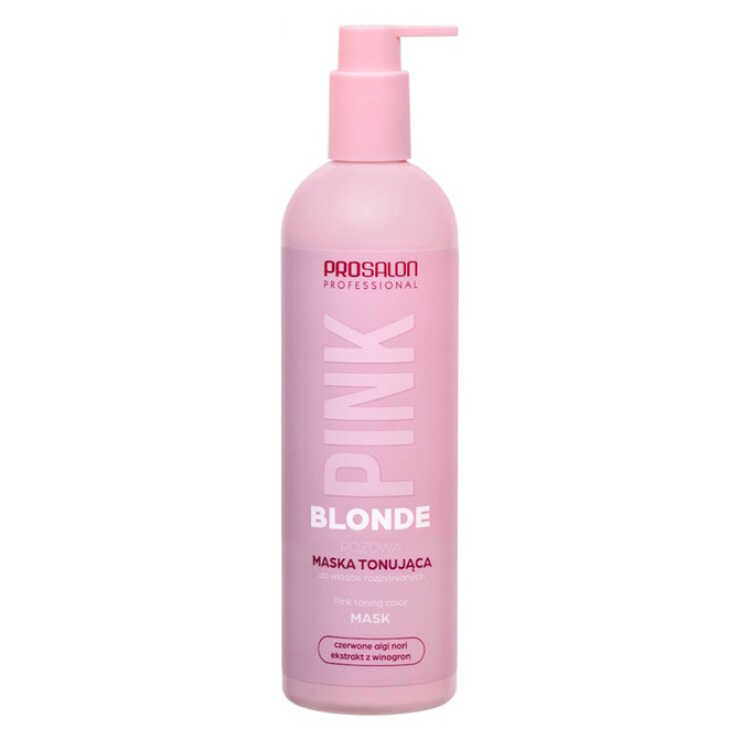 PROSALON PINK BLONDE Różowa maska tonująca do włosów rozjaśnianych, 500 ml