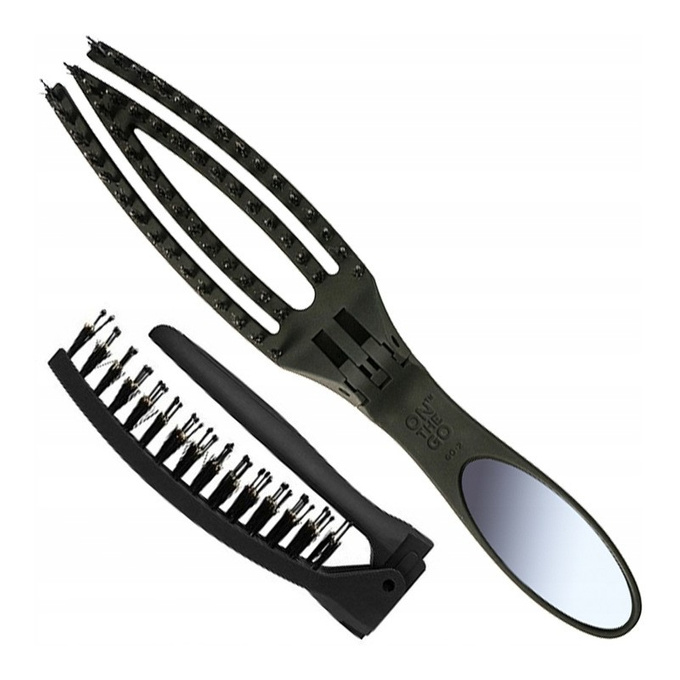 Olivia Garden Fingerbrush Care Go Boar & Nylon Black