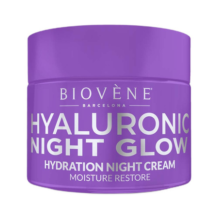 Biovene Hyaluronic Night Glow nawilżający krem do twarzy na noc 50ml