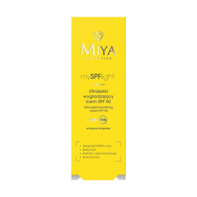 Miya mySPFlight - Ultralekki wygładzający krem SPF 50, 50 ml