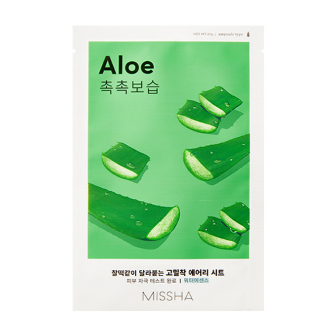 MISSHA Airy Fit Sheet Mask, maseczka w płachcie Aloe, 1 szt