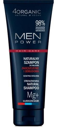 4organic MEN POWER naturalny wzmacniający szampon do włosów zagęszczenie i odbudowa 250 ml