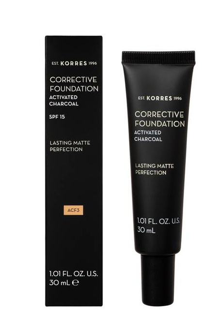 Korres Podkład korygujący Activated Charcoal SPF 15 ACF3